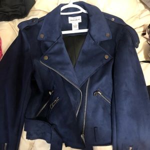 suede jacket w zippers and belt from boutique !